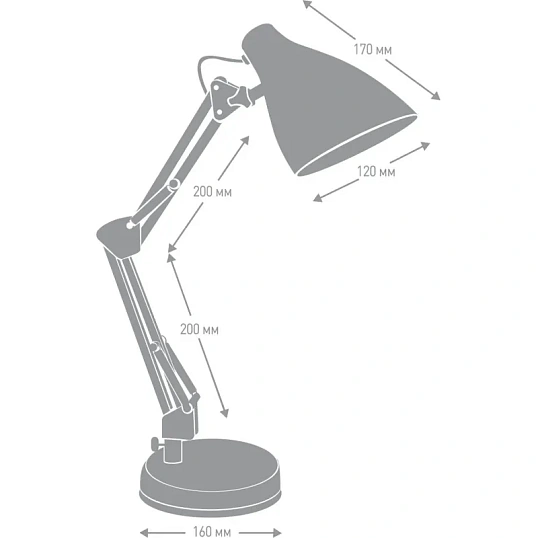 Светильник Camelion KD-331  C02 черный E27 40W