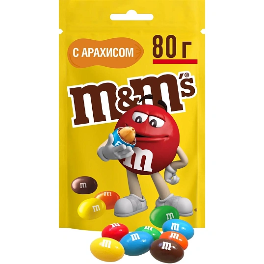 Драже M&M`s с арахисом, 80г