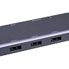 Разветвитель USB HS002 USBх3/HDMIх1/microSDx1/TFcardx1/Серый