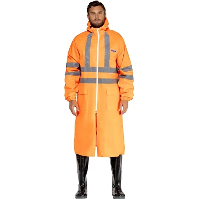 Плащ влагозащитный сигнальный ПВХ Ext-V орж СОП 52-54/170-176