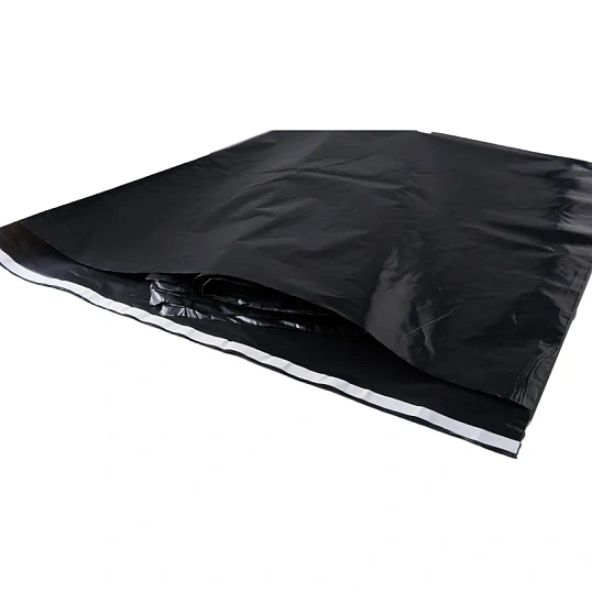 Корд курьерский пакет,без печати,без кармана,черн.,500х600+40,40мкм,50шт/уп