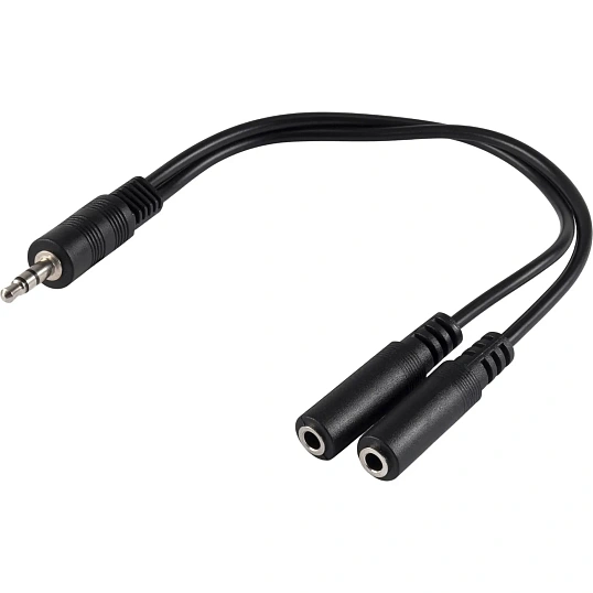 Адаптер аудио Buro BU-2XJACK-JACK 2xJack 3.5 (f)/Jack 3.5 (m) 0.2м. черный