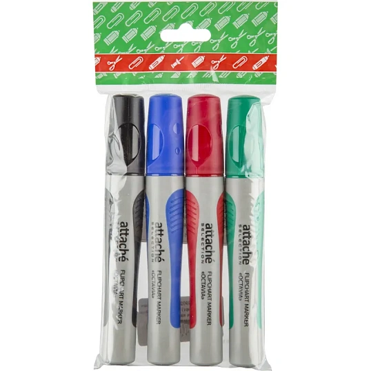 Набор маркеров для флипчартов Attache Selection Octavia набор 4цв., 2-3мм