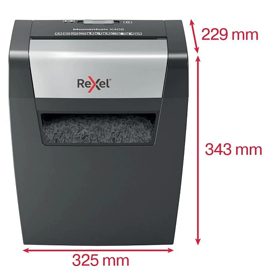 Шредер (уничтожитель) Rexel Momentum X406 4ур.секр, 6 лист, 15л