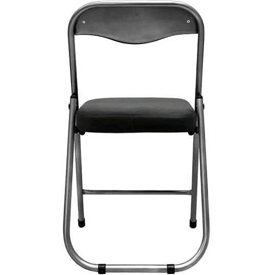 Стул складной каркас металлик , кожзам серый РС 04 кант