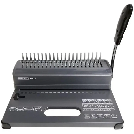 Брошюровщик Office Kit B2112N, А4, А5, 12/450 л., пл. пруж