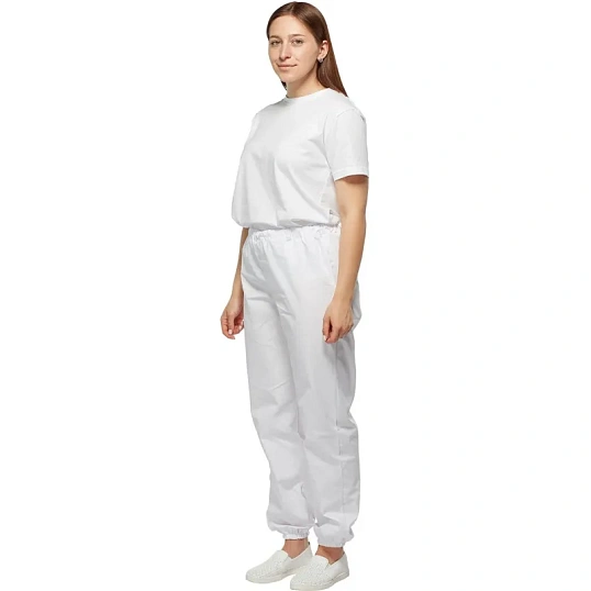 Брюки для пищевого производства бел. универс. сат у17-БР (р.60-62)р.158-164