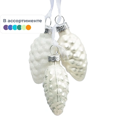 Игрушка НГ подвесная из стекла, в ассортименте / 2,5х6х2,6см арт.93968