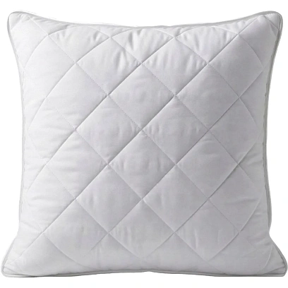 Подушка 70х70, стеган,(холлофайбер/микрофибра),кант, 850 г.,бел. , 2шт/уп