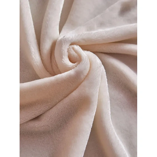 Плед микрофибра Luscan, молочный 200х220