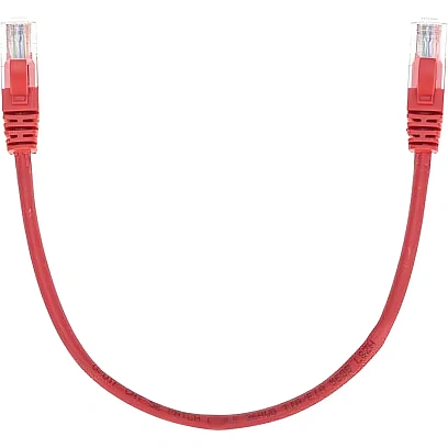 Патч-корд REXANT U/UTP, CAT 5e, 26AWG, LSZH, красный, 0,3м (02-0103-03)