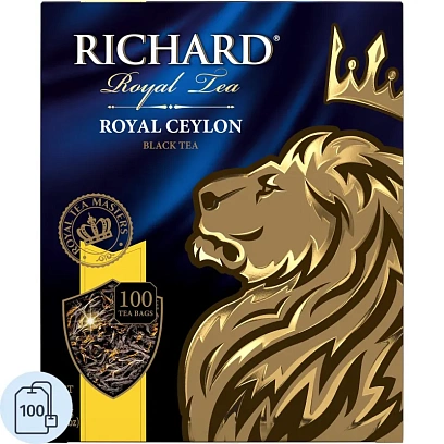 Чай Richard Royal Ceylon черный в пакетиках 2гx100шт 61066, 13936