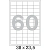 Этикетки самоклеящиеся 38х23,5 мм/60 шт. на листе А4 (100л