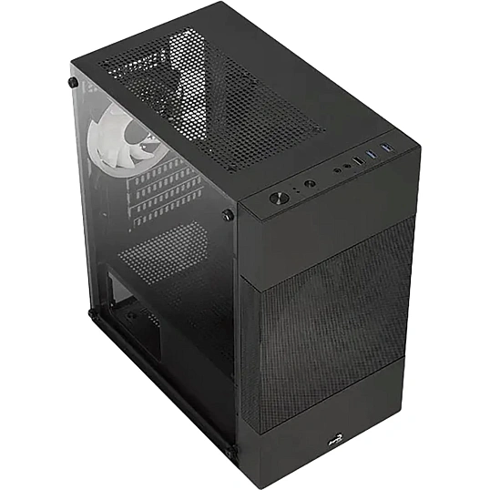 Корпус Aerocool Atomic Lite-G-BK-v2 чер.безБП mATX 6x120/2x140mm