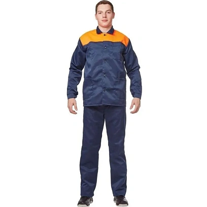 Костюм рабочий летний муж. л16-КПК син/оранж (р.64-66) 170-176