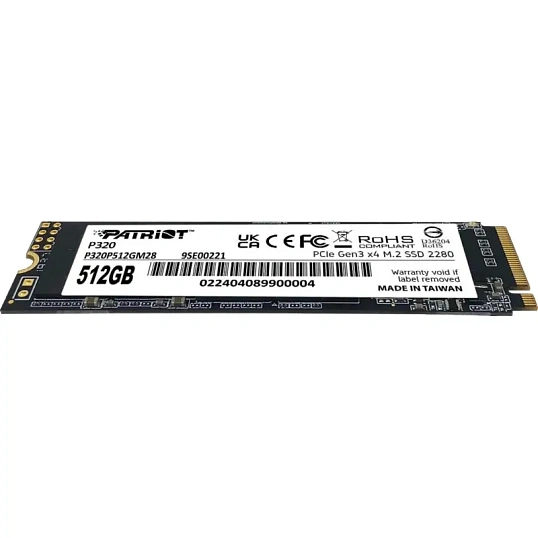SSD накопитель Patriot P320 512GB M.2 2280 PCIe 3.0 x4(P320P512GM28)