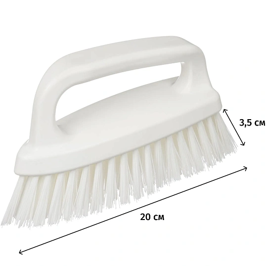 Щетка утюжок ручная скребковая FBK 200х70х115мм жесткая белая 54454-1