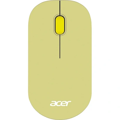 Мышь компьютерная Acer OMR205  оптич./1200dpi/беспроводн/USB/зеленый/желтый
