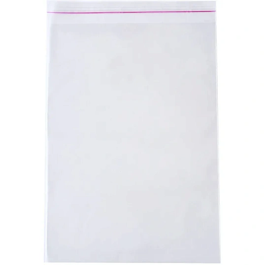 Пакет БОПП 200х300мм+30мм клапан со скотчем 30 мкм 100шт/уп