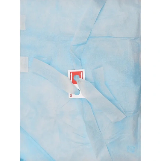 Халат хирург. стер, ЕВРО, рук.манж, дл.140 см, р.54-56, пл.25, смс, 1шт