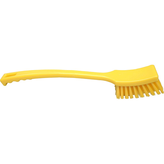 Щетка ручная FBK с длинной ручкой 410х45мм жесткая желтая 10215-4