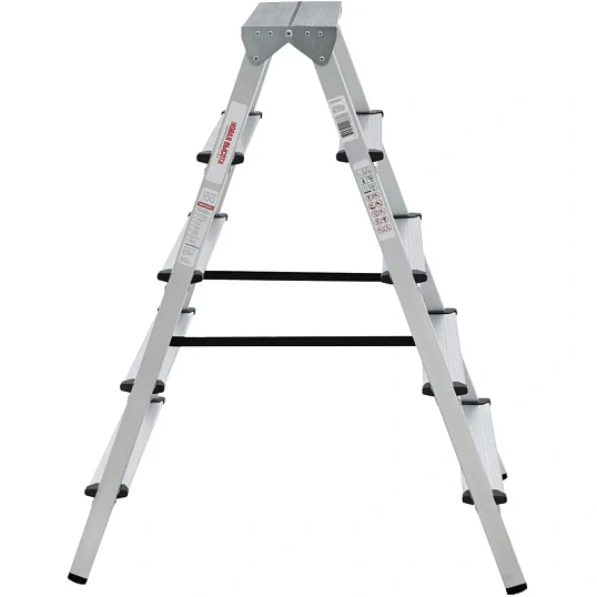 Стремянка ал. двухсторонняя Новая Высота NV 1120, 2х5 ступ. 80 мм 1120205