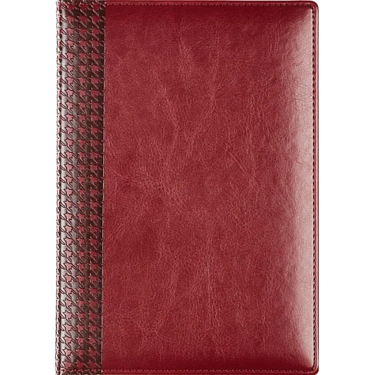 Ежедневник недатированный бордо, тв пер, 140х200, 160л, Lozanna AZ052/bordo