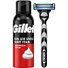Подарочный набор бритва 1смен кас+GILLETTE Пена д/бритья Regular200мл