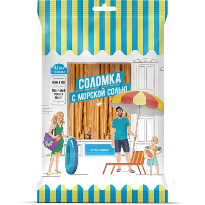 Соломка Семейка ОЗБИ с морской солью, 75г