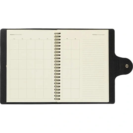 Ежедневник недатированный Fluid Attache Selection сер-гол. 140х200 мм,192с