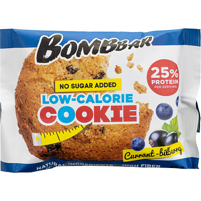 Печенье Bombbar протеиновое низкокаллорийное Смородина-черника, 40г