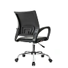 Кресло БР Комус Мебель Echair 396 LT, экокожа, черный, хром