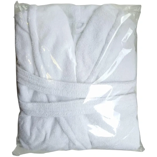 Халат махровый, шалька, размер 60, 400г/м2, белый