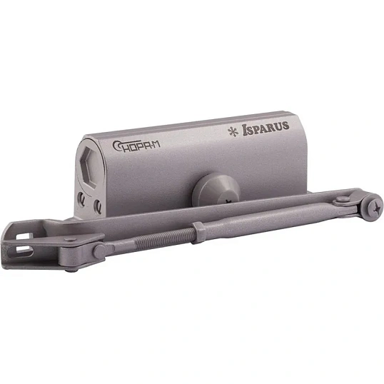 Доводчик дверной Isparus 420 (от 40 до 90 кг) (серый)