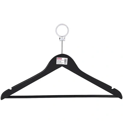 Вешалка-плечики WW_Attache CU3014-AB/LH001-ANTI дер,антив,кольцо,р50-52 чер