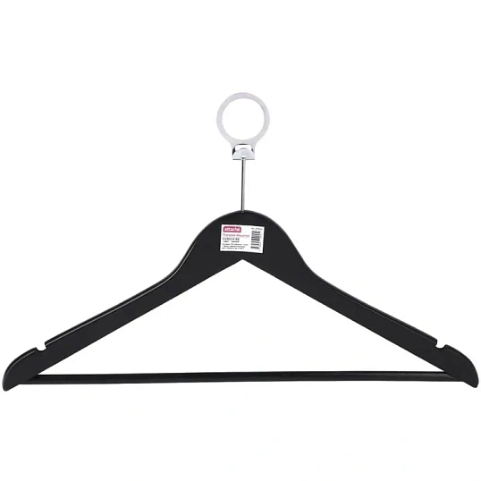 Вешалка-плечики WW_Attache CU3014-AB/LH001-ANTI дер,антив,кольцо,р50-52 чер