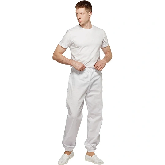 Брюки для пищевого пр-ва бел. универс.сат у17-БР ХАССП (р.44-46) р.182-188