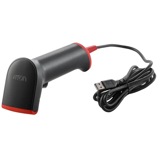 Сканер штрих-кода АТОЛ Impulse 12 (2D, серый, USB, c подставкой)