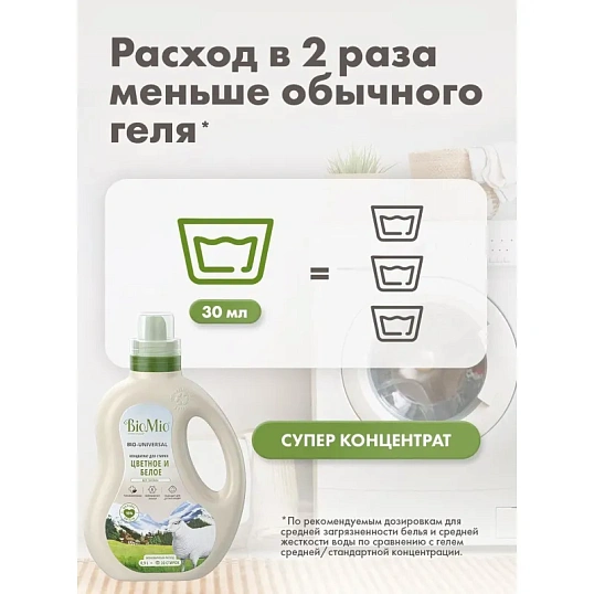 Гель для стирки BioMio BIO GEL LAUNDRY COLORS&WHITES универсальный, 900 мл