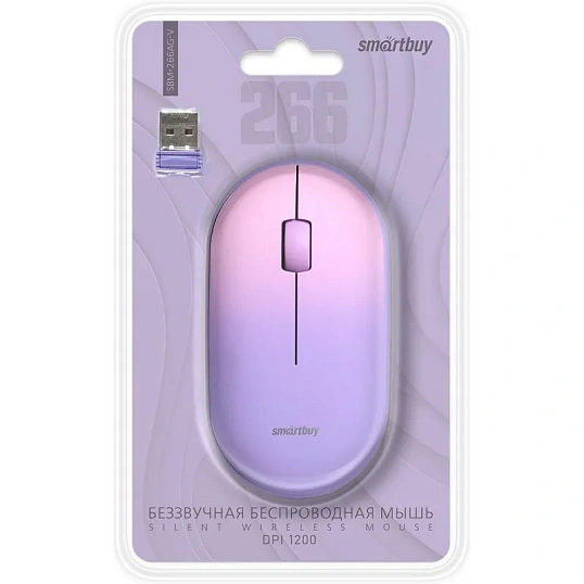Мышь компьютерная Smartbuy 266AG беспровод фиолет градиент (SBM-266AG-V)/40