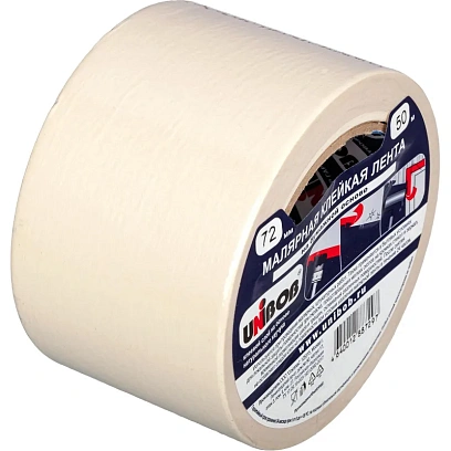 Клейкая лента малярная 72мм х 50м, креппированная