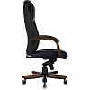 Кресло БР Комус Мебель EChair 329 кожа,черный, дерево
