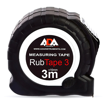 Рулетка ADA RubTape 3 (сталь, с двумя СТОПами, 3 м) (А00155)