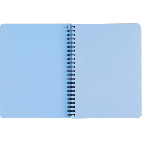Бизнес-тетрадь А5,96л,кл,спир,пластик,тон.бл. Attache Bright colours Голуб