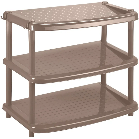 Этажерка BP_ лдля обуви ПАОЛА 3 полки 490Х310Х545мм коричневый