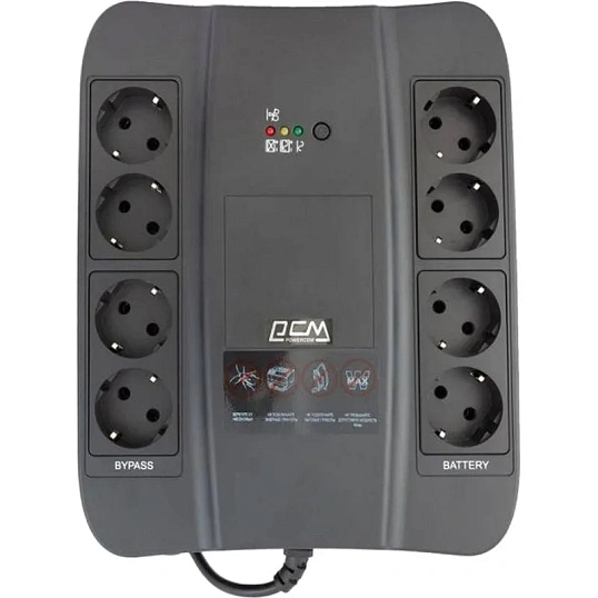 ИБП Powercom SPIDER SPD-1000U 1000VA / 550W, Tower, Schuko, USB
