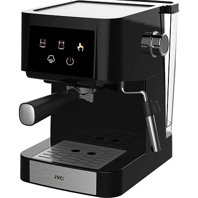 Кофеварка рожковая JVC сенсорная jvc JK-CF40 black, 950 Вт, 20 бар