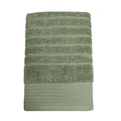Полотенце махровое 50х90 Страйп оливковый