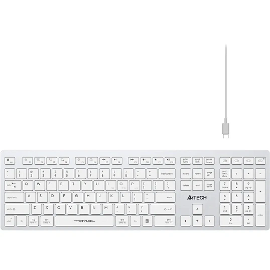Клавиатура A4Tech Fstyler FBX50C белый USB BT (FBX50C WHITE)