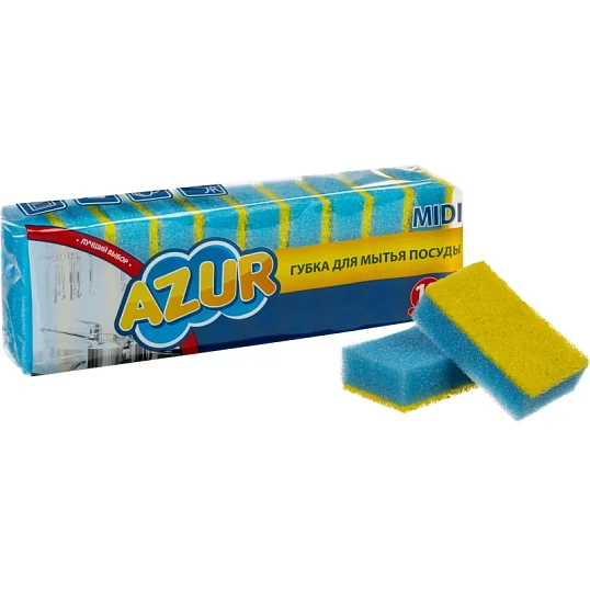 Губки для посуды AZUR 10шт/уп
